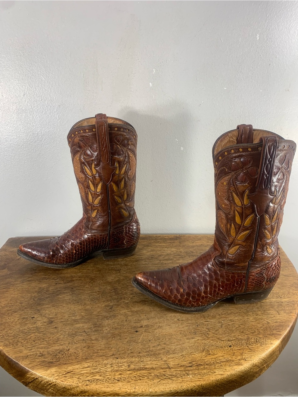 Vintage Cuadra python snakeskin cowboy boots - Picture 3 of 12